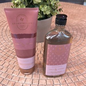 bath and body works vanilla and patchouli lotion and body wash set